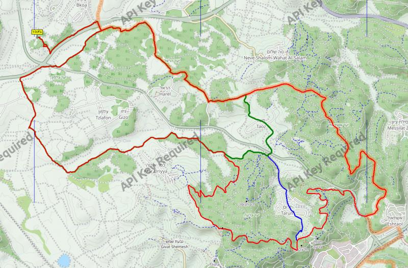 Дерех Псалим и Бурма от перекрестка Нахшон. 3 версии. Пятница, 10.11.2023, 6:30 64572-0